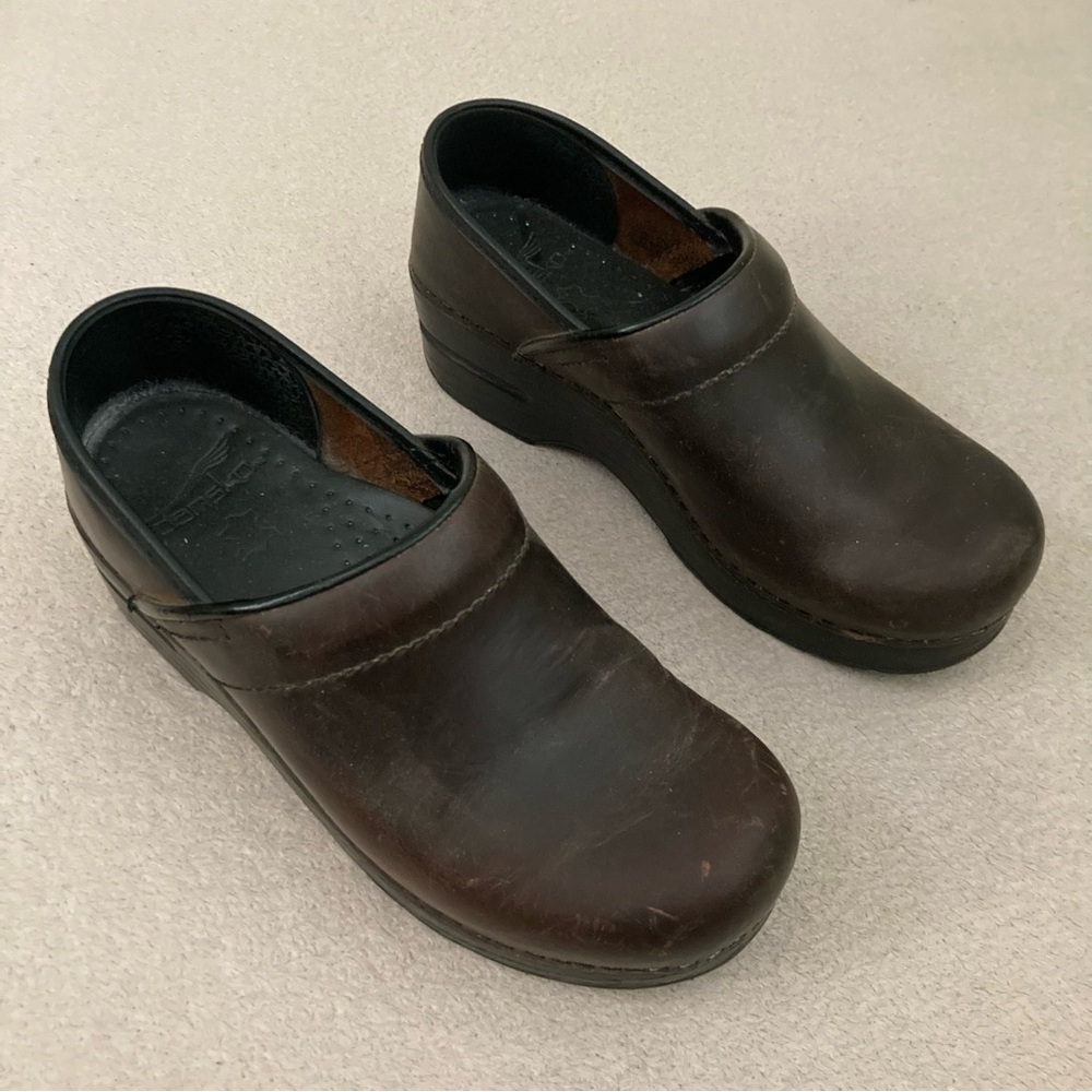 Dansko Brown Leather Mules